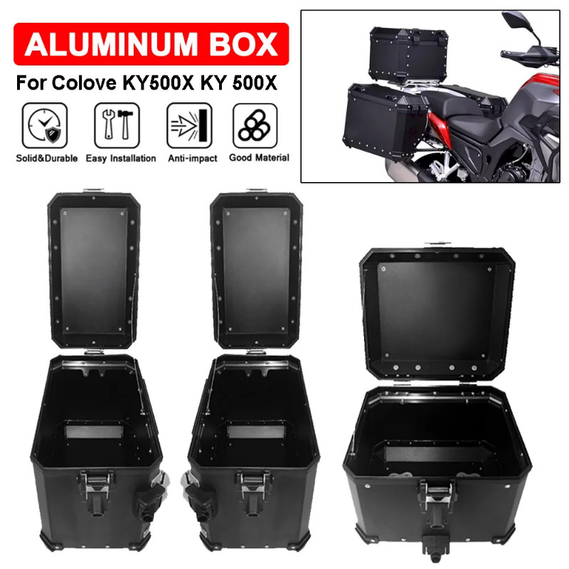 Aluminum Box Stainless Steel Luggage Rack For Colove KY500X KY 500 X Motorcycle Tail Trunk Top Case