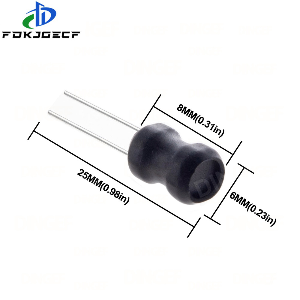 10PCS DIP Power Inductor 0608 I-รูปเหนี่ยวนํา 6*8 มม.2.2 3.3 4.7 6.8 10 22 uh 1mh 2.2mh 3.3mh 4.7mh 10mh 6x8 มม. - รูปที่ 3