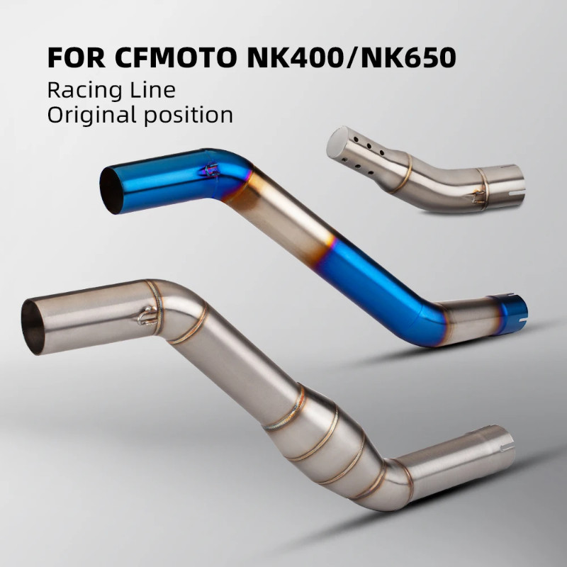 For CF 400NK 650NK Motorcycle Slip-on Exhaust Pipe Escape Connection Muffler middle section Link Pi