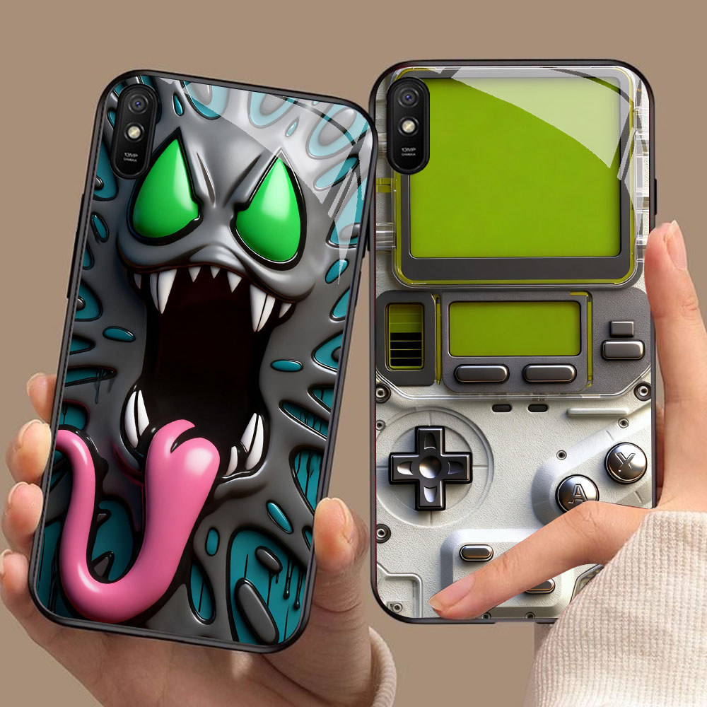 YS-66 Lego Robot HD Glass Casing สําหรับ Xiaomi Redmi 9A 9i 7 14C 14R A4 A3 หมายเหตุ 7 Poco C75 Pro