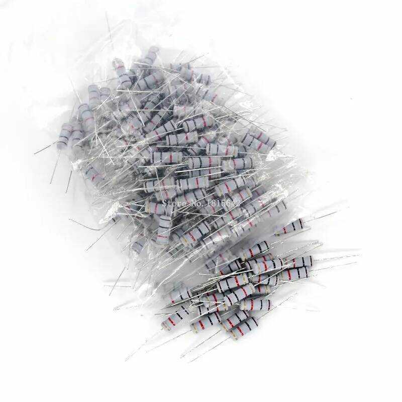 ชิ้น 10 ตัวต้านทานฟิล์มคาร์บอน 3W 5% - 1M 1R 4.7R 10R 22R 33R 47R 1K 4.7K 10K 100K 10 22 33 47 4K7 โ