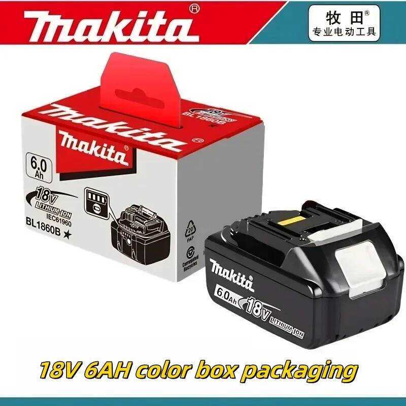 18V แบตเตอรี่เครื่องมือไฟฟ้า 6.0Ah ชาร์จใหม่ได้ 100% สำหรับ Makita BL1830B BL1830 BL1840B BL1840 BL1