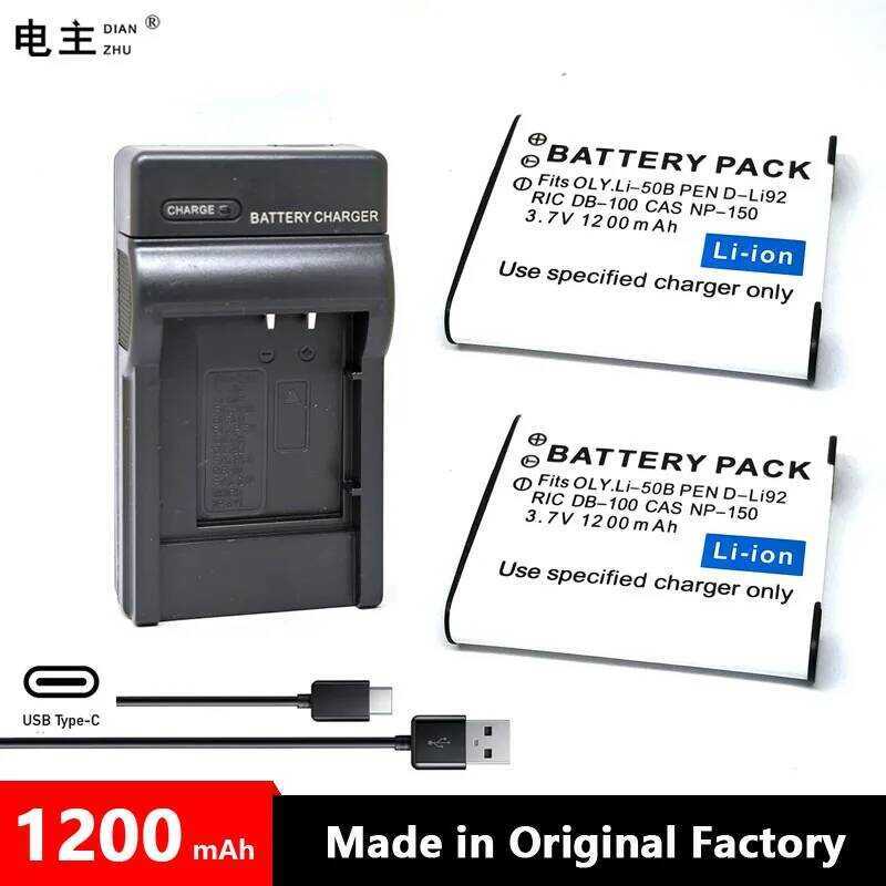 Li-50B ที่ชาร์จแบตเตอรี่ D-Li92 NP150 DB100 สำหรับ Olympus Pentax RICOH u6020 XZ10 800UZ VR370 VH520