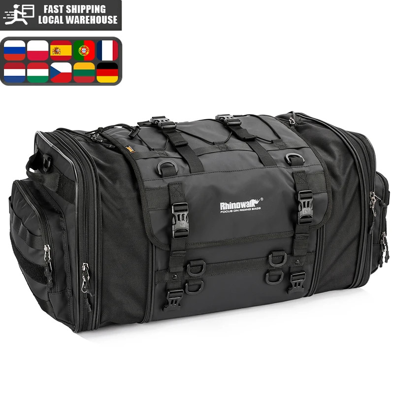 Waterproof Motorcycle Rear Tail Bag Travel Dry Bag Moto 40L/60L Motorbike Luggage Backpack Motorcyc