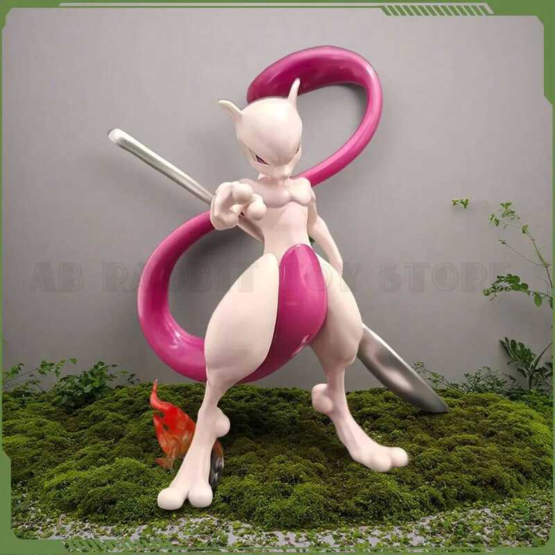 C 10Cm Mewtwo Anime Action Figure Peripherals Figure Pvc GK Statue Model Collection Desk Decoration