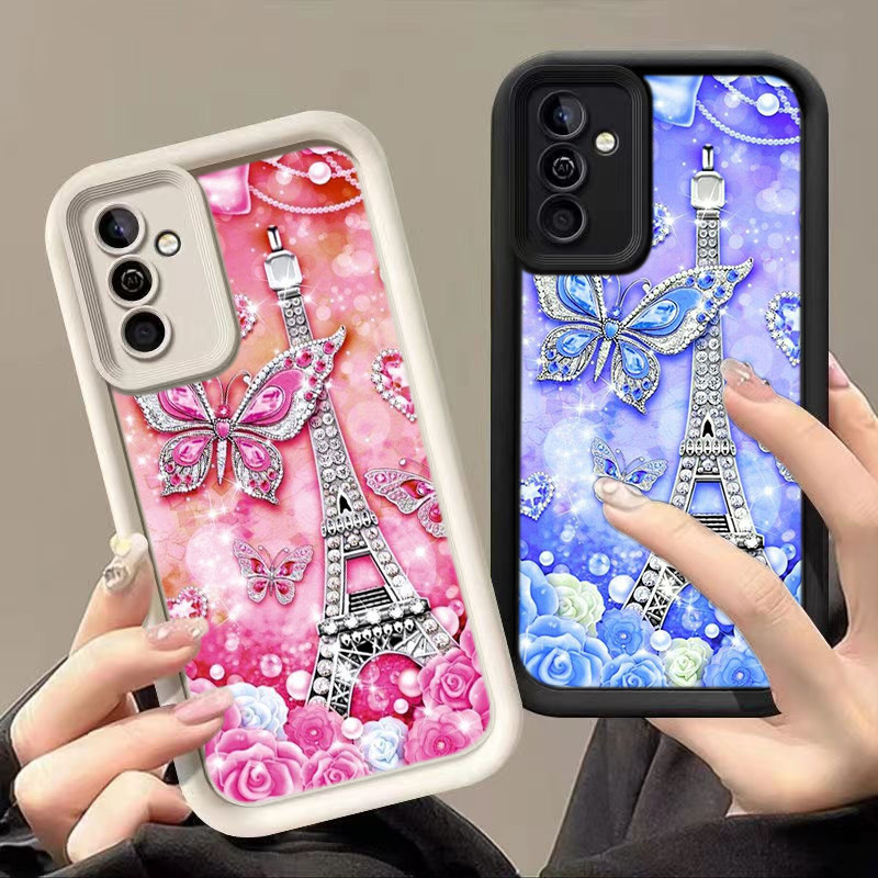 สำหรับ OPPO Reno 5 6 7Z 7 8Lite 8Z 8T 10 11 12FS 13 เคสโทรศัพท์มือถือ ดวงตานางฟ้า กรณ AB66 Butterfly