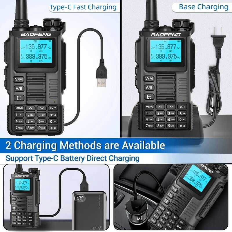 ◮ Walkie Talkies ไร้สายหลายแบนด์สําเนาความถี่ 999Ch AM FM DTMF NOAA  K6 UvK67