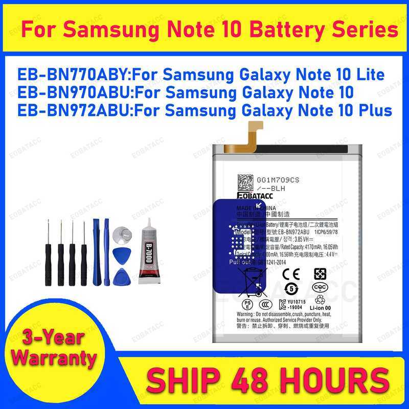 EB-BN770ABY แบตเตอรี่ EB-BN970ABU EB-BN972ABU สำหรับ Samsung Galaxy Note / Note Lite / Note 10 Plus