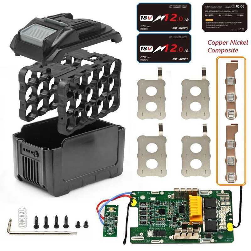 BL18120 กล่องแบตเตอรี่ ขนาด 15*21700 พร้อมฟังก์ชันการปรับสมดุล สำหรับ Makita 18V DIY BL1860 BL1850 ก