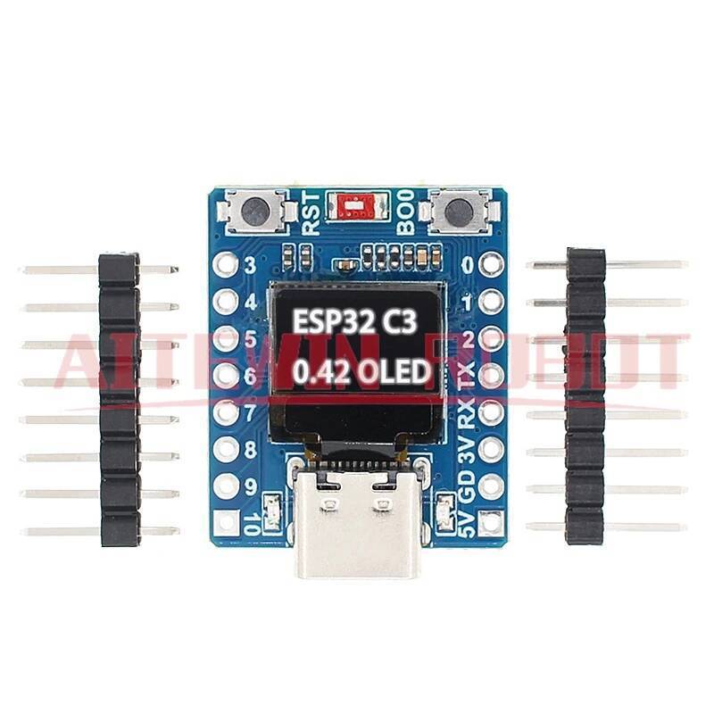ESP32-C3 บอร์ดพัฒนา OLED 0.42 นิ้วเสาอากาศเซรามิค OLED ESP32 supermini บอร์ดพัฒนา wifi บลูทูธ
