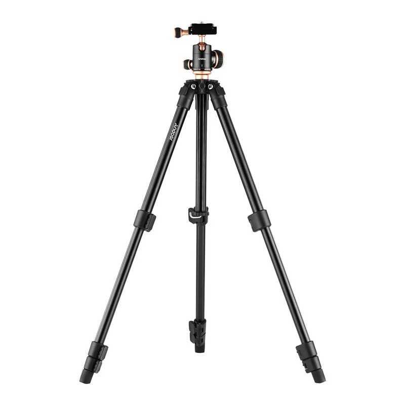 Andoer-Q160SA กล้องขาตั้งกล้องพร้อมหัวบอล Grdian, ปรับระดับวิญญาณ, แนะนําสําหรับกล้อง DSLR, Mini Bud