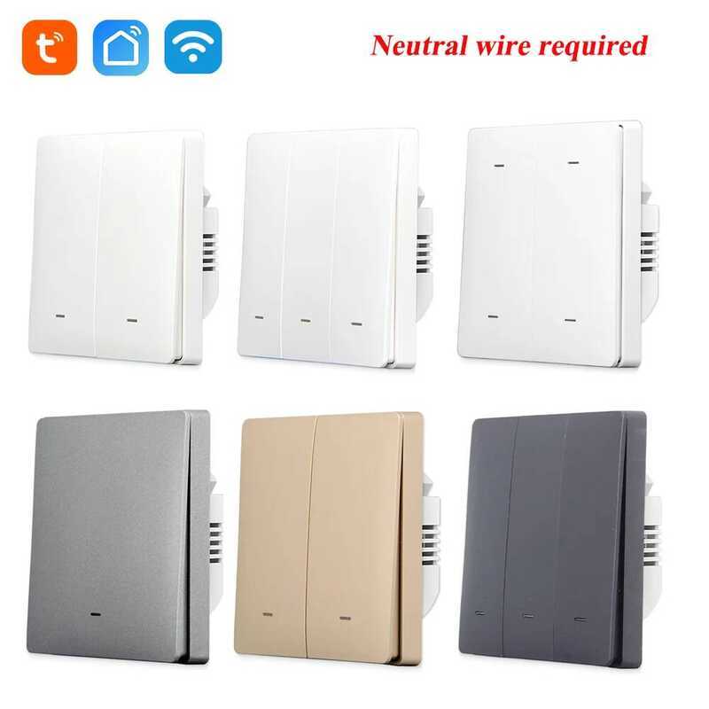 Tuya สวิตช์ไฟอัจฉริยะ WiFi สำหรับไฟ สวิตช์ปุ่มตั้งเวลา ทำงานร่วมกับ Alexa Google Home Yandex ต้องใช้