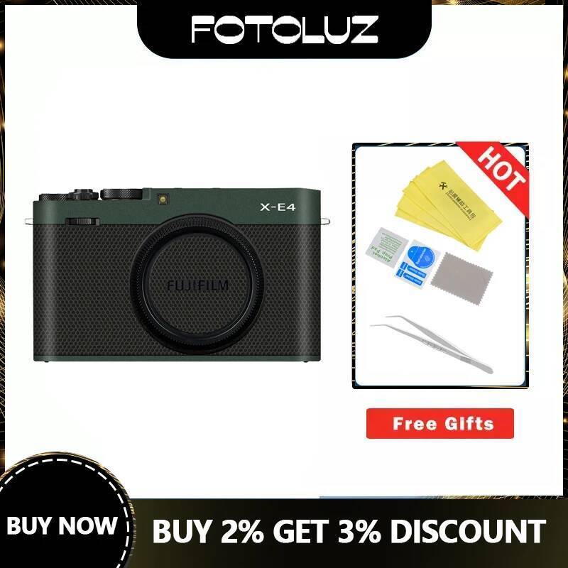 XE4 ผิว Fujifilm XE4 กล้อง Body Wrap ผิวแฟชั่นป้องกันฟิล์ม XE4 Anti-scratch คลาสสิกออกแบบรูปลอกกรณี
