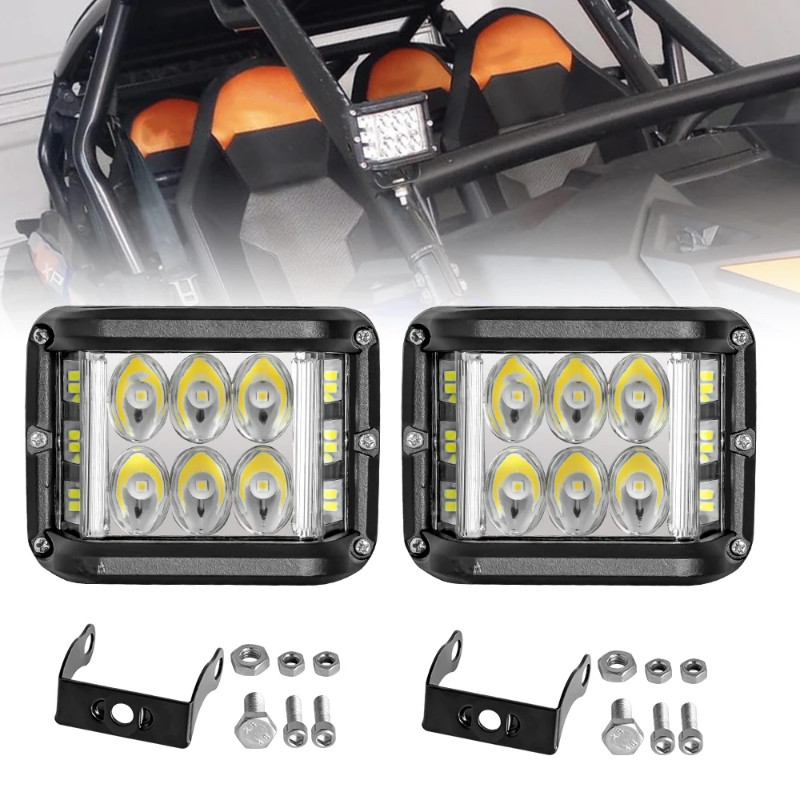 60W 4INCH Waterproof Work Light LED Light Bars Spot Flood Beam for Work Driving Offroad Boat Car Tr