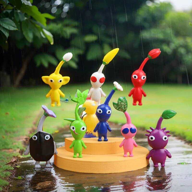 C Oatchi Game Anime Figure Pikmin Figures 8-Piece Set Pikmin Fig Pvc Gk Statue Fig Model Doll Colle