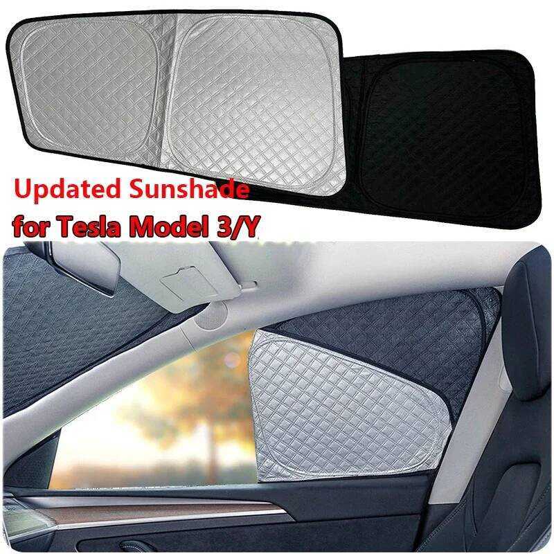 C For Tesla Model 3 Highland 2024 Sunshade Accessories Sier Thick Sun Shade Tesla Model Y Juniper 2