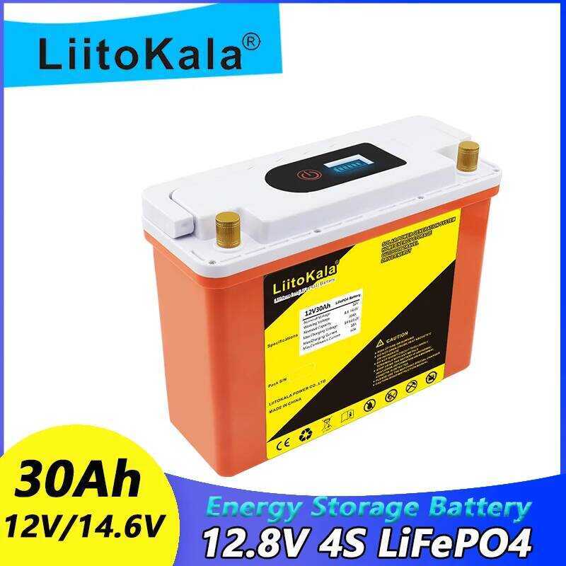 LiitoKala แบตเตอรี่ 12V/12.8V 50Ah 30Ah 40Ah 60Ah/90Ah LiFePO4 สำหรับรถแคมป์ปิ้งและรถกอล์ฟกันน้ำ