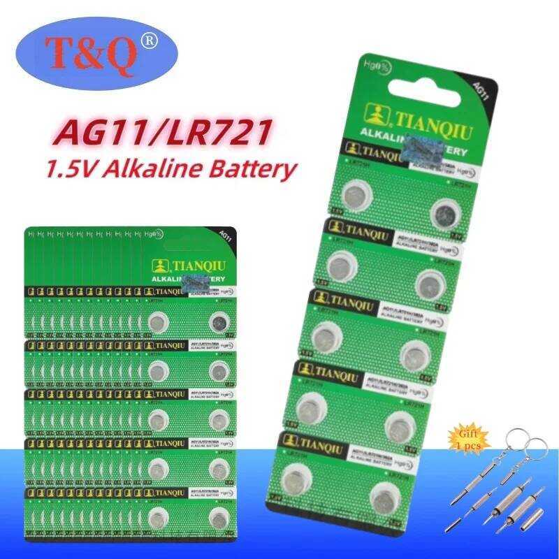 ชิ้น 2-50 1.55V AG11 แบตเตอรี่ SG11 LR58 SR58 162 361 362 LR721 SR721 แบตเตอรี่กระดุม SR720 L721F เซ