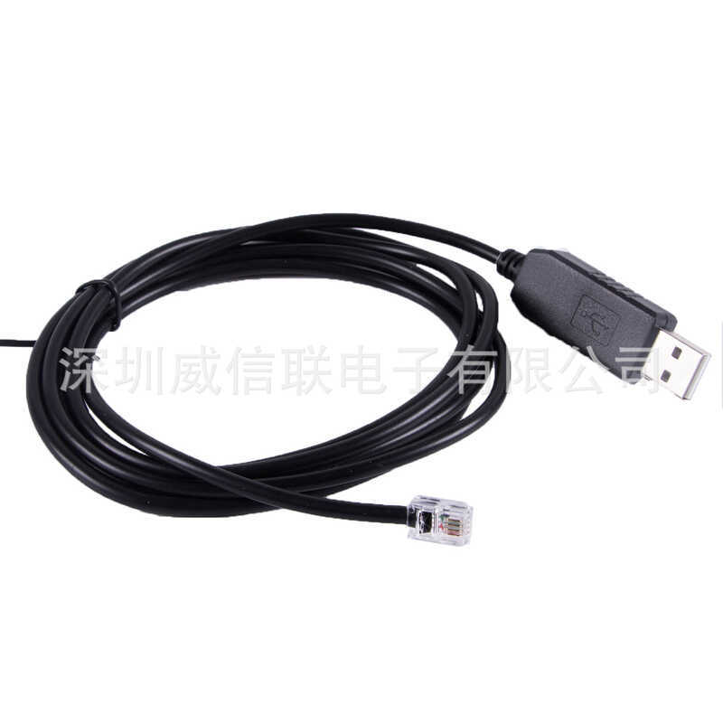 USB to RJ9 4P4C USB to RS232 Data Serial Cable RS232 การสื่อสารสาย FTDI ชิป