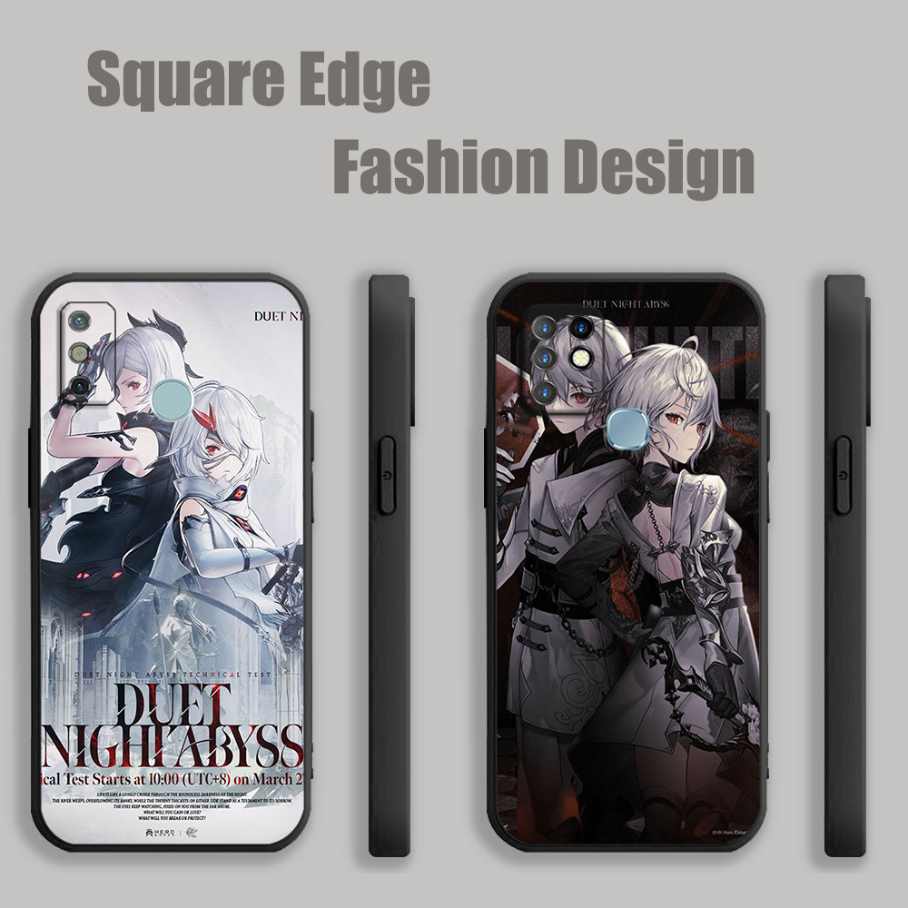 สําหรับ Vivo Y72 V23e V23 S12 Y35 V25e V27e Duet Night Abyss เทคนิคทดสอบ BOM16 เคสโทรศัพท์ขอบสี่เหลี