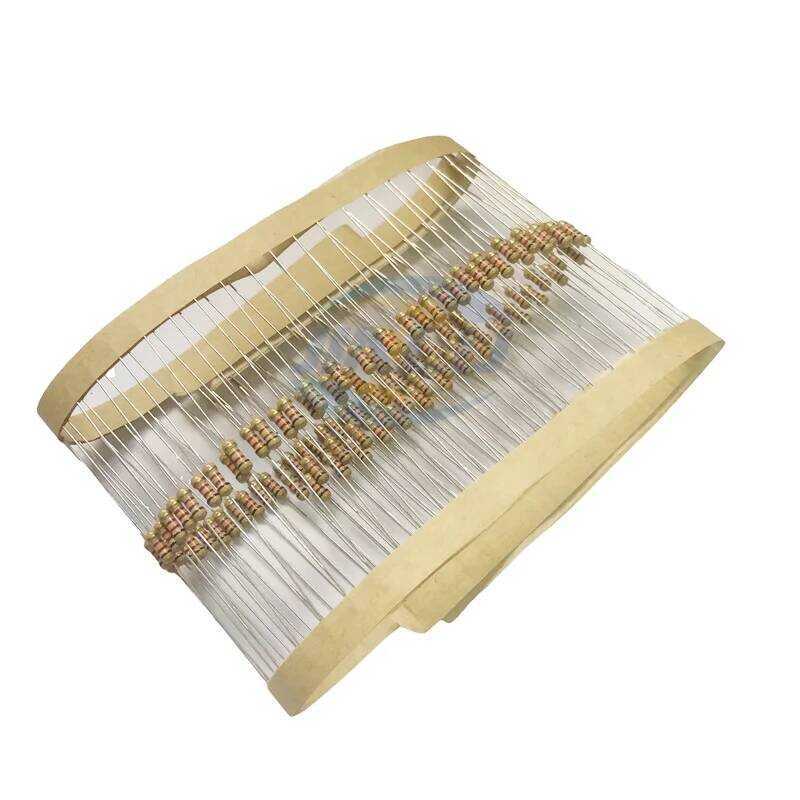 ชิ้น 100 ตัวต้านทานฟิล์มคาร์บอน 1/4W 5% 2.2R 2.4R 2.7R 22R 24R 27R 220R 270R 0.25W 2.2 2.4 2.7 22 24