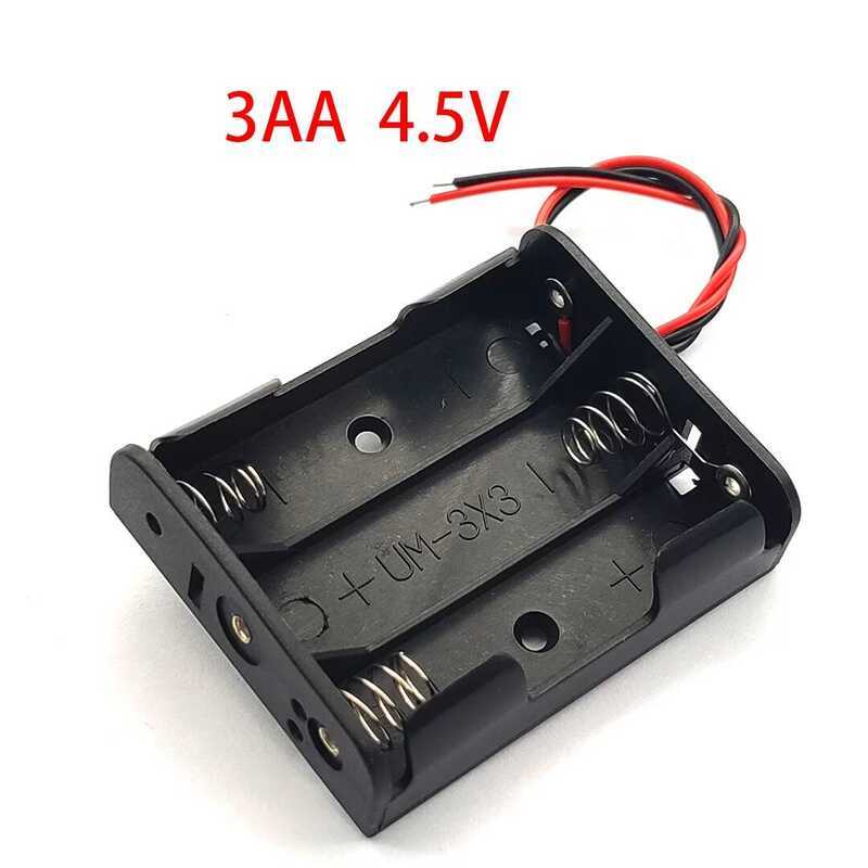 AA กล่องเก็บพลังงานขนาด ที่ทำจากพลาสติกพร้อมสาย 3AA กล่องแบตเตอรี่ 3*AA 4.5V DIY 3*