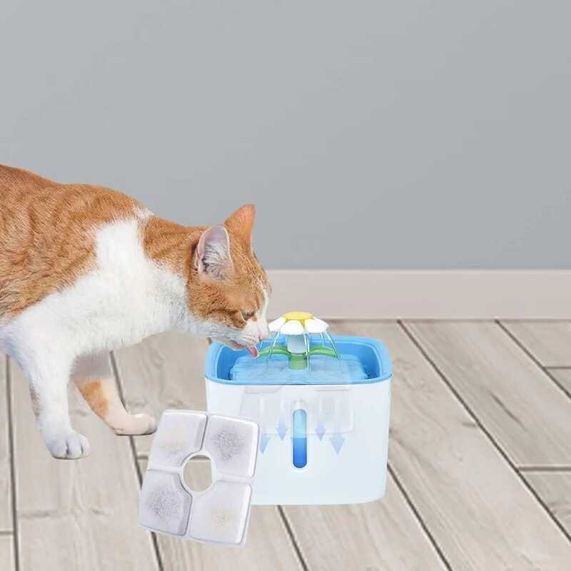 ▥ OYES น้ําพุแมวกรอง 4/8 แพ็คสุนัข Feeders น้ําพุตัวกรองสําหรับน้ําพุสัตว์เลี้ยงสแควร์ระบบกรอง