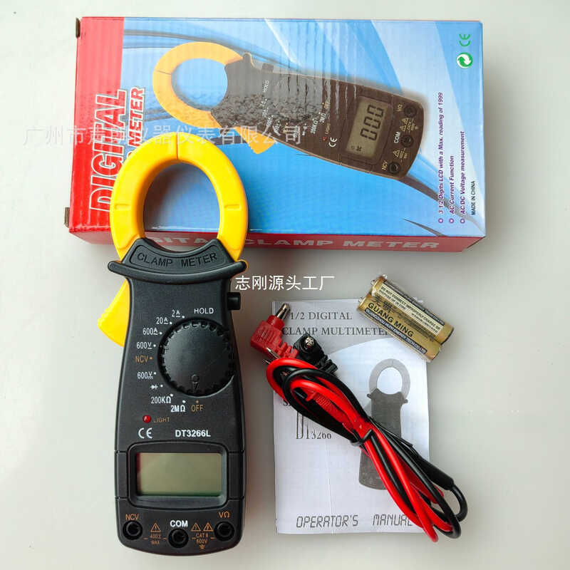 DT3266L แคลมป์มิเตอร์ดิจิตอล AC 600A มิเตอร์แอมมิเตอร์