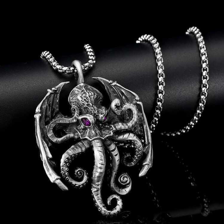 จี้สร้อยคอนาคีน Cthulhu Myth Octopus สไตล์Hip-Hop อินเทรนด์ สำหรับเพิ่มบุคลิกภาพชาย