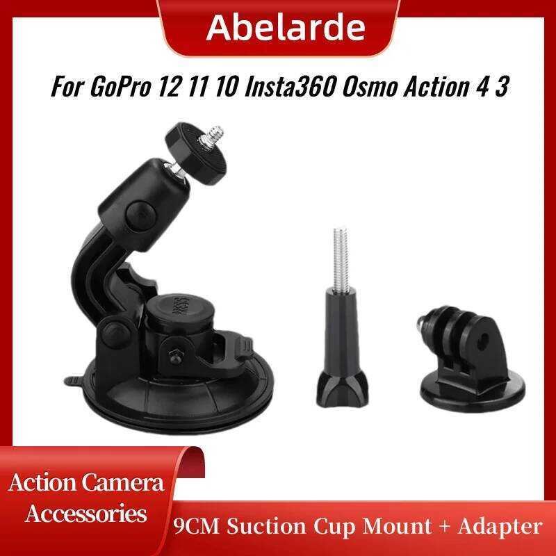 C Windshield Window Suction Cup Camera Mount Port For Car Glass For Gopro Hero 11 10 8 7 Go Pro Act