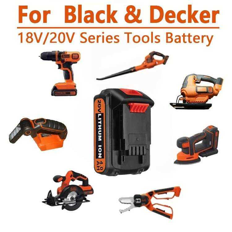 18V แบตเตอรี่ทดแทน 3.0Ah/8Ah สำหรับเครื่องมือไฟฟ้า Black&Decker รุ่น BL2018 BL1518 BL2018-XJ BL4018