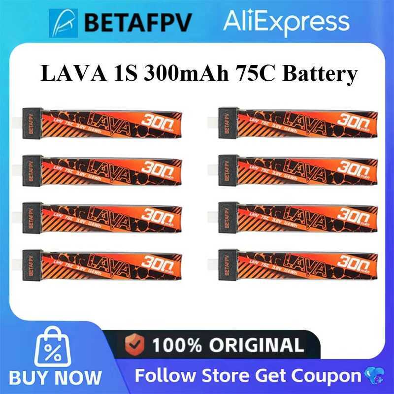 BETAFPV แบตเตอรี่ LAVA 1S 300mAh 75C 3.8V สำหรับ Air65 Meteor65 Pro O4 Whoop FPV โดรนแข่ง เครื่องบิน