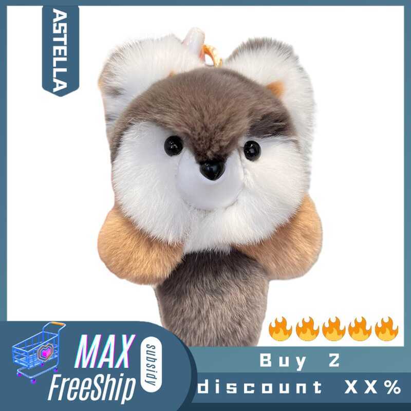 C ASTELLA Fox Plush Keychain Adorable Fox Pendant Adorable Fox Plush Doll Keychain Soft Faux Fur St