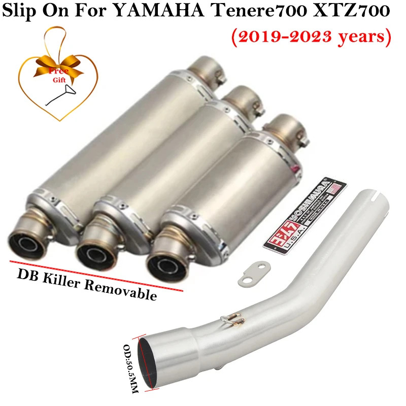 For YAMAHA Tenere700 Tenere 700 XTZ700 XTZ-700 2019 - 2023 Motorcycle Exhaust Escape Modify Middle