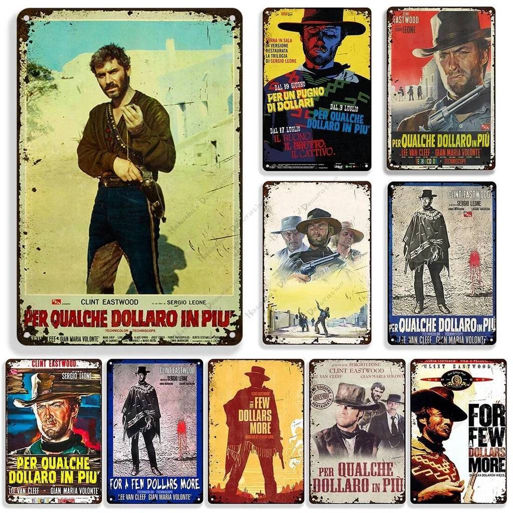 965 ภาพยนตร์คลาสสิกใน Quaualche dollaro in pi โปสเตอร์โลหะแผ่นผนัง Retro โลหะป้ายดีบุก Home Bar ป้าย