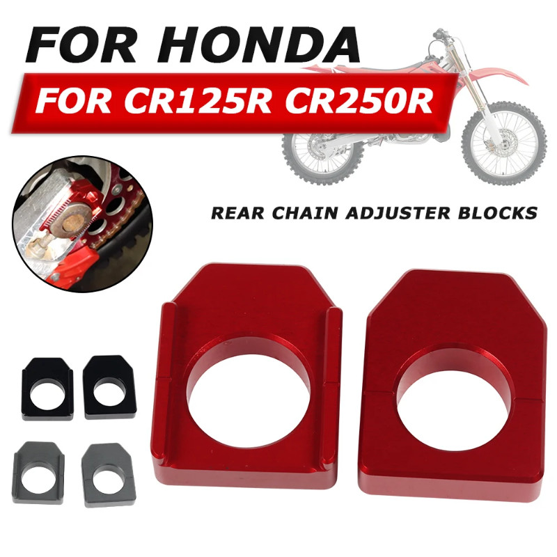 For Honda CR125R CR250R CR 125 250 R CR 125R Motorcycle Accessories Rear Chain Adjuster Axle Blocks