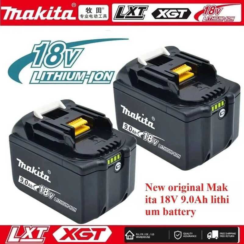 100% แบตเตอรี่แท้ แบตเตอรี่ลิเธียม 18v 6Ah/5Ah 9Ah สำหรับเครื่องมือ makita DTW700 DDF487 DTD173 DGA4