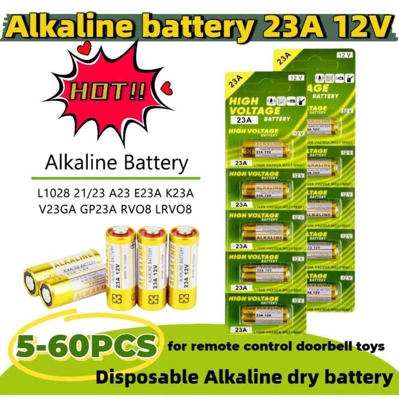 58mAh12V แบตเตอรี่อัลคาไลน์ L1028 21/23 A23 E23A K23A V23GA GP23A RV08 LRV08 23A สำหรับรีโมทคอนโทรล