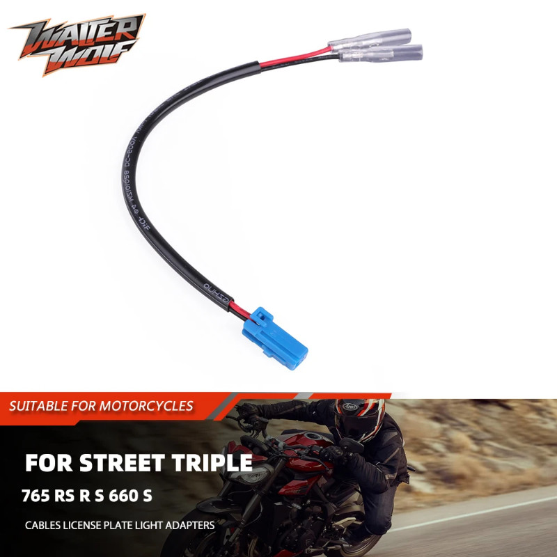 License Plate Light Adapters Cables For Street Triple 765RS 765R 765S 660S Wire 765 RS/R/S 660S Mot