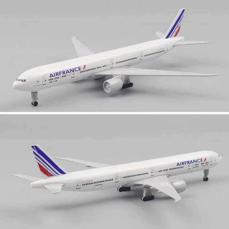 C B777 Air France 777 Aires 20Cm Model Plane Kits To Build Die-Casting Alloy Metal Airplane Model W
