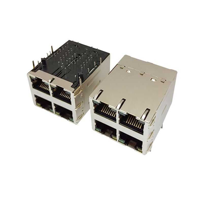 อินเทอร์เฟซเครือข่าย Gigabit RJ45 Ethernet RJ45 ซ็อกเก็ต 2X2 RJ45 PCB JACK ซ็อกเก็ตหญิง