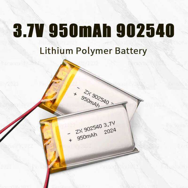 3.7V แบตเตอรี่ลิโพ 902540 950mAh แบตเตอรี่ลิเธียมไอออนสำหรับนาฬิกาอัจฉริยะ ของเล่นอิเล็กทรอนิกส์ การ