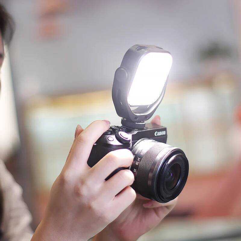 VL66 เติม 360° Rotatable LED Video 3200k-6500k Vlog ขยายรองเท้าเย็นในตัว 2000mAh แบตเตอรี่พร้อมขาตั้