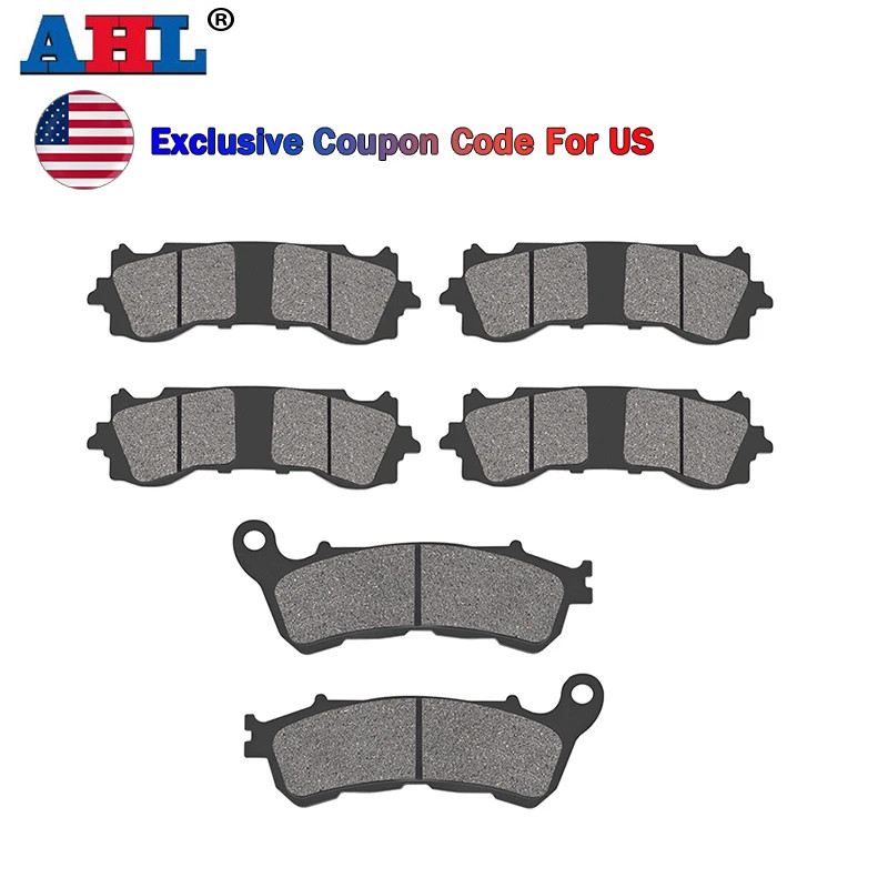 AHL Motorcycle Front & Rear Brake Pads For HONDA GL1800 GL 1800 Goldwing Tour J Manual DCT GL1800B