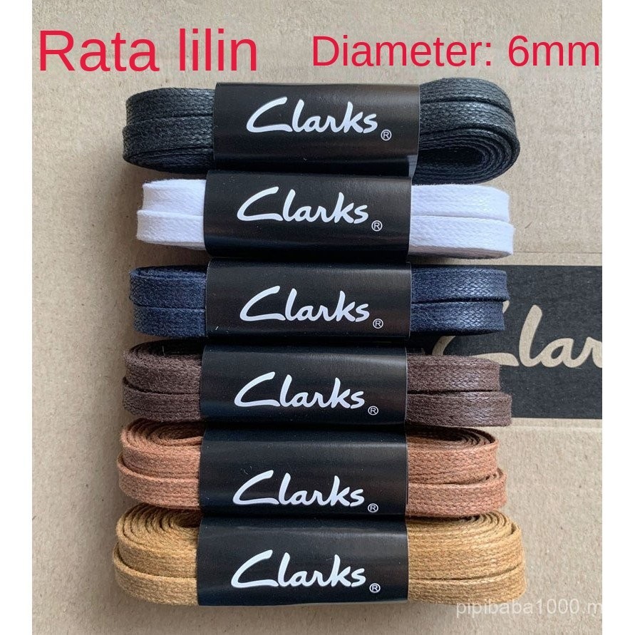 Clarks Clarks Waxed Flat Laces Martin Boots Desert Boots ผู้ชายผู้หญิงธุรกิจรองเท้าหนังลําลองรองเท้า Original Shoelaces