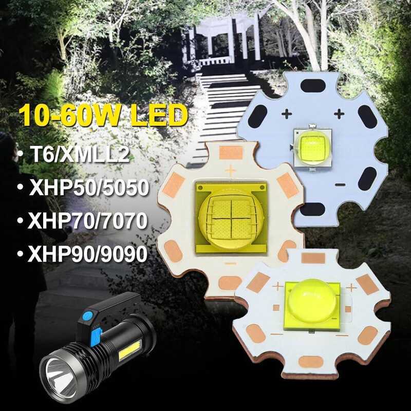 DC3V/6V/12V ลูกปัดเซรามิก 5050-L2 T6 XHP50.2 7070 XHP70.2 XHP90 8W10W20W 36W 45W 50W 60W สีขาวเย็น ก