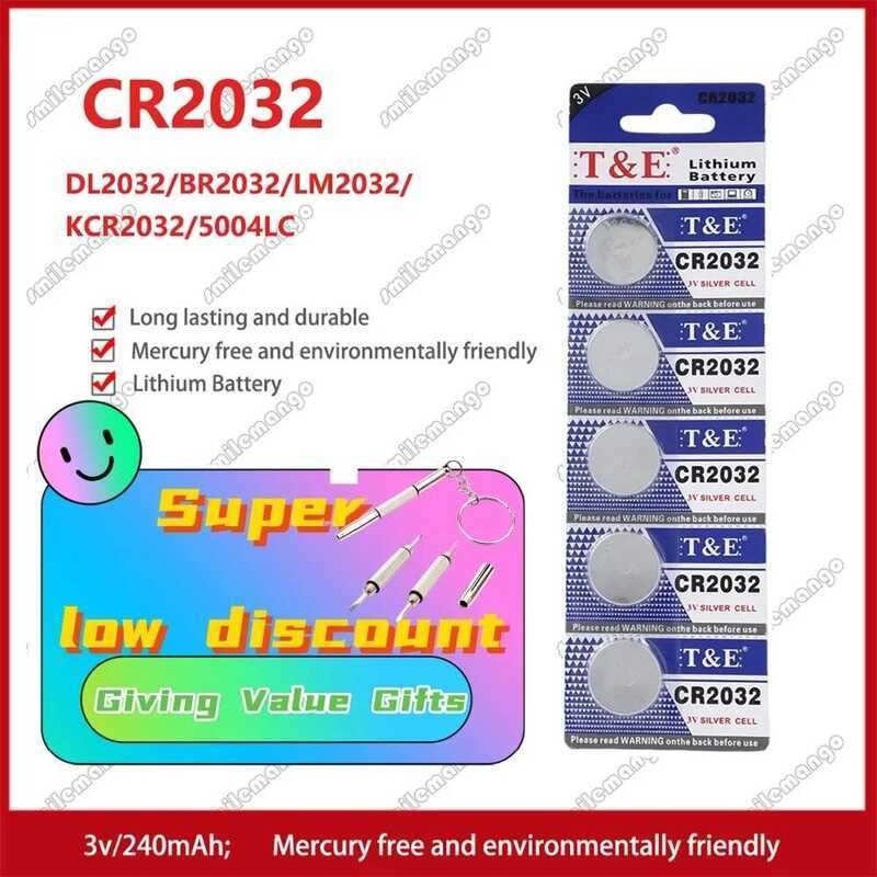 ชิ้น 2-50 แบตเตอรี่ลิเธียม CR2032 230mAh CR 2032 DL2032 ECR2032 ของแท้ สำหรับนาฬิกา เครื่องคิดเลข กุ