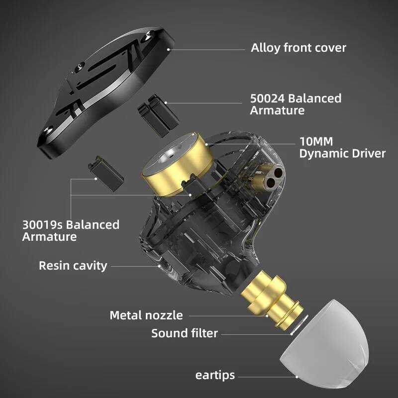 KZ หูฟัง Zs10 Pro X Ring Iron แบบใส่ในหู HIFI คุณภาพสูงระดับไข้เปลี่ยนได้สำหรับการวิ่ง