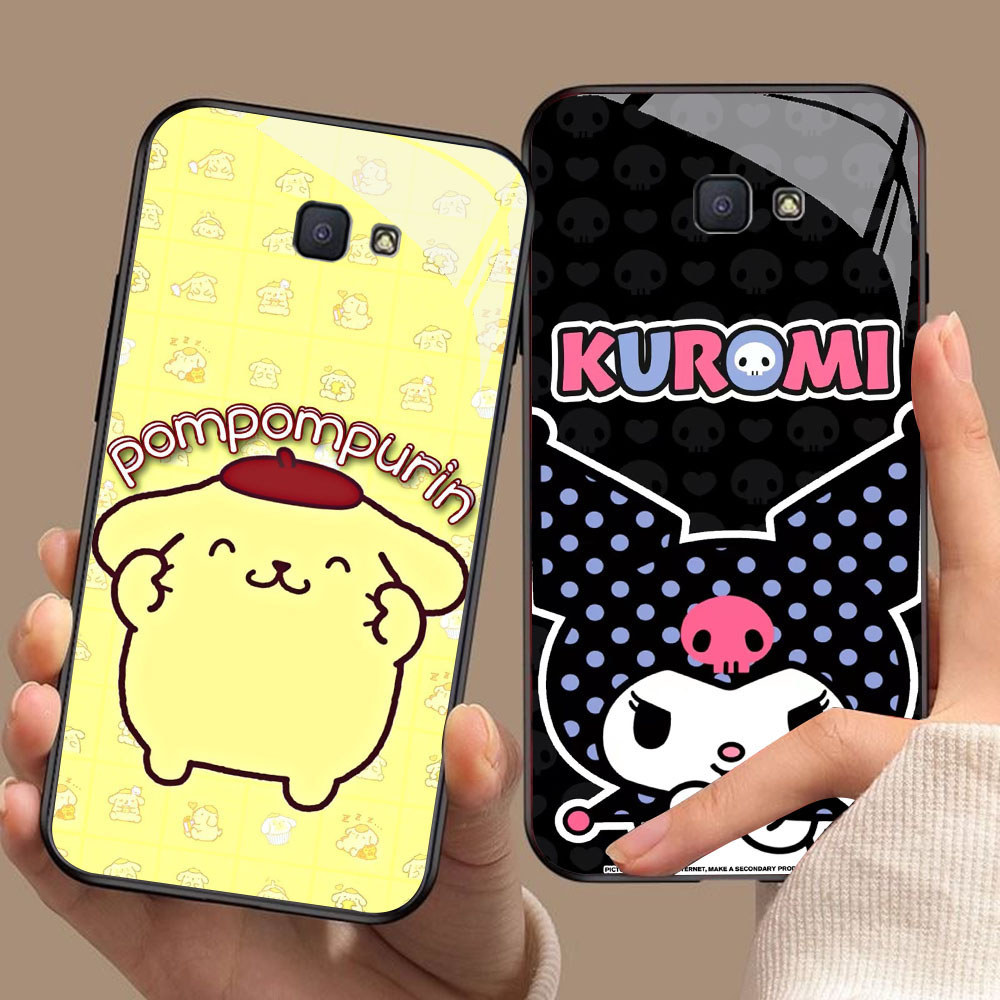 YS-8 Kuromi Sanrio HD Glass Casing สําหรับ Samsung Note 9 S24 S25 FE Ultra J7 Prime J6 J4 Core Pro P