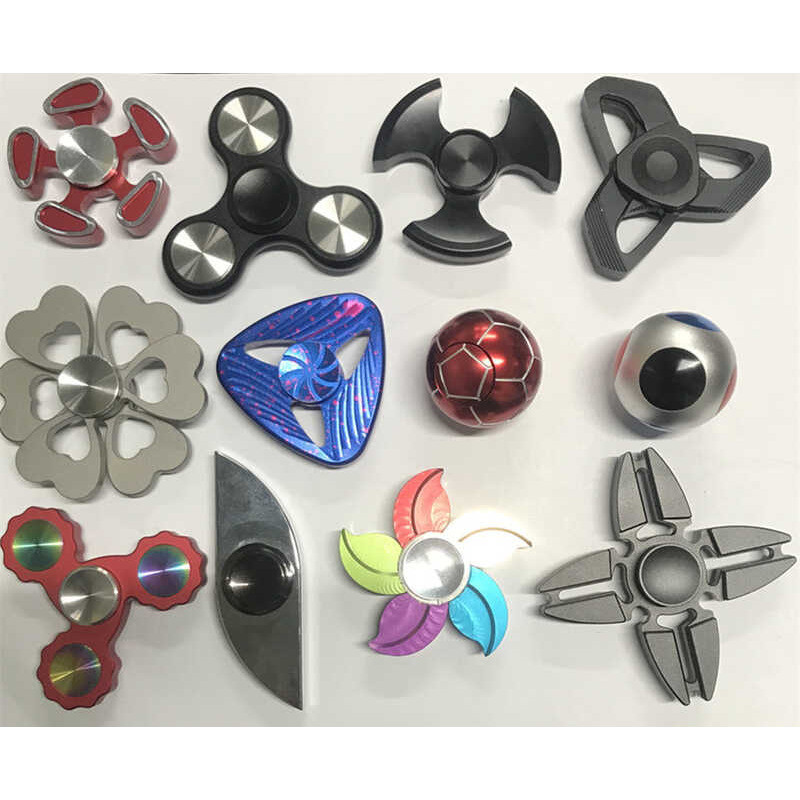 Fidget Spinner อลูมิเนียมของเล่นรอบฟุตบอล Fidget Spinner ของเล่น Double Eleven